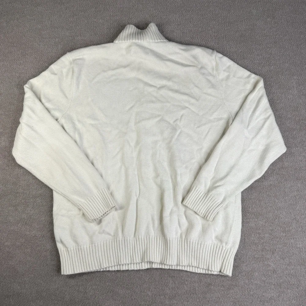 Polo Ralph Lauren Quarter Zip 100% Cotton‎ Mock Neck Pullover Sweater Size XL